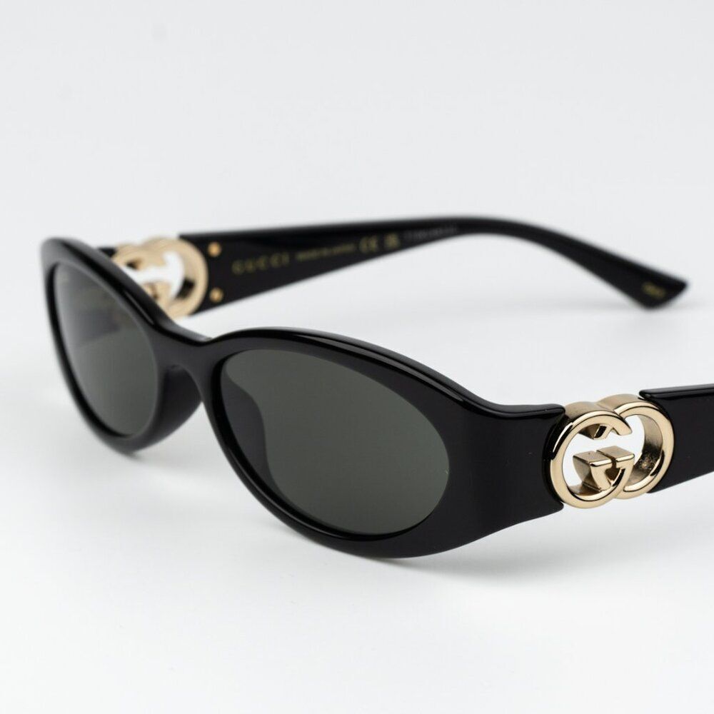 Gucci Men Sunglasses Black Grey Oval GG1660S 001 BRAND NEW - Picture 5 of 13